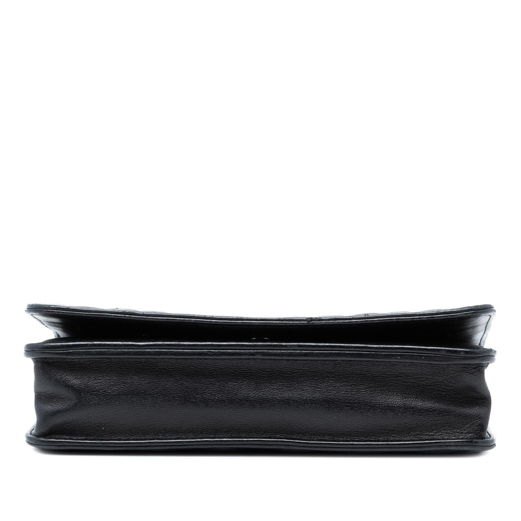 Chanel CC Embossed Lambskin Diamond Wallet On Chain