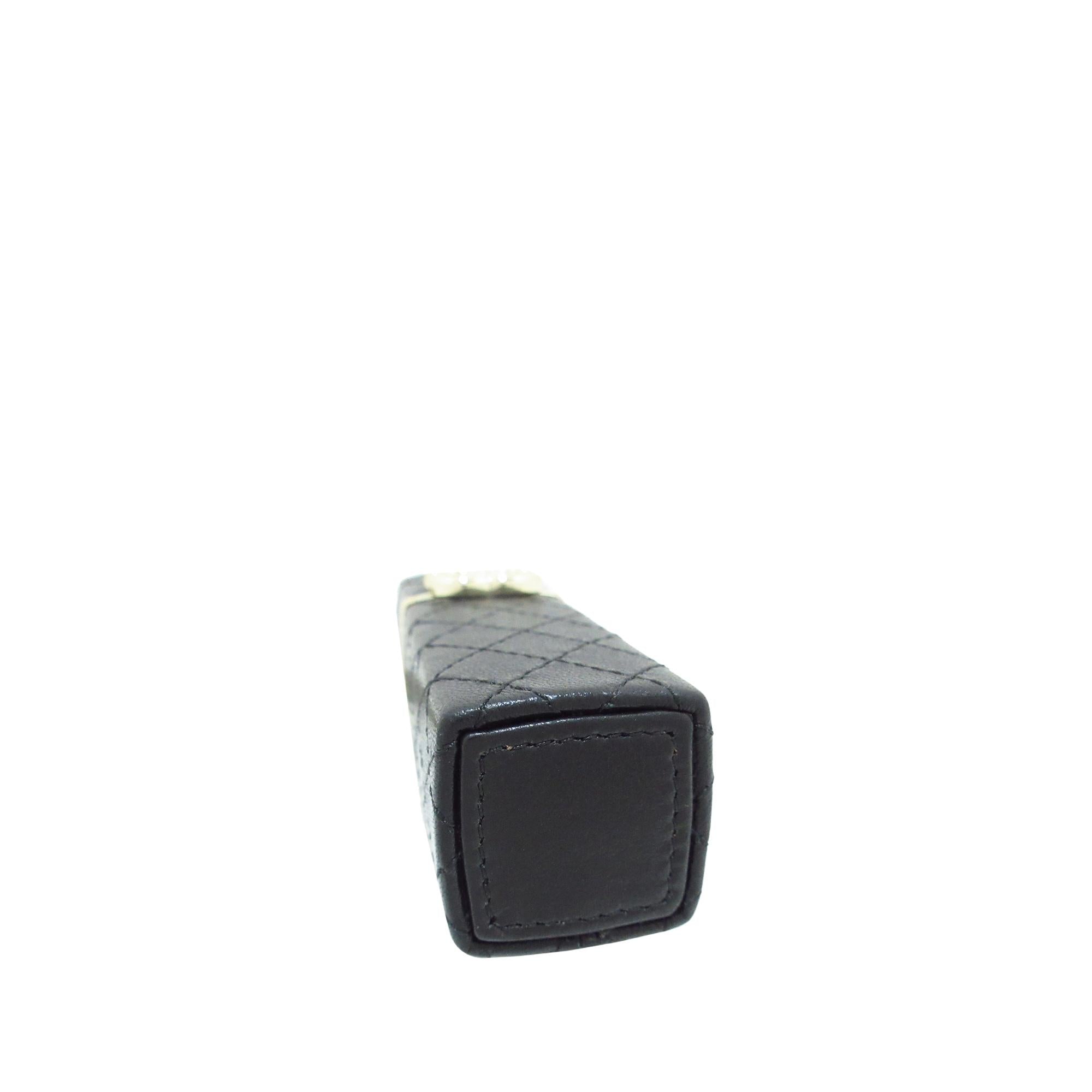 Chanel CC Lambskin Squared Lipstick Case on Chain (SHG-Zp7ZZG)