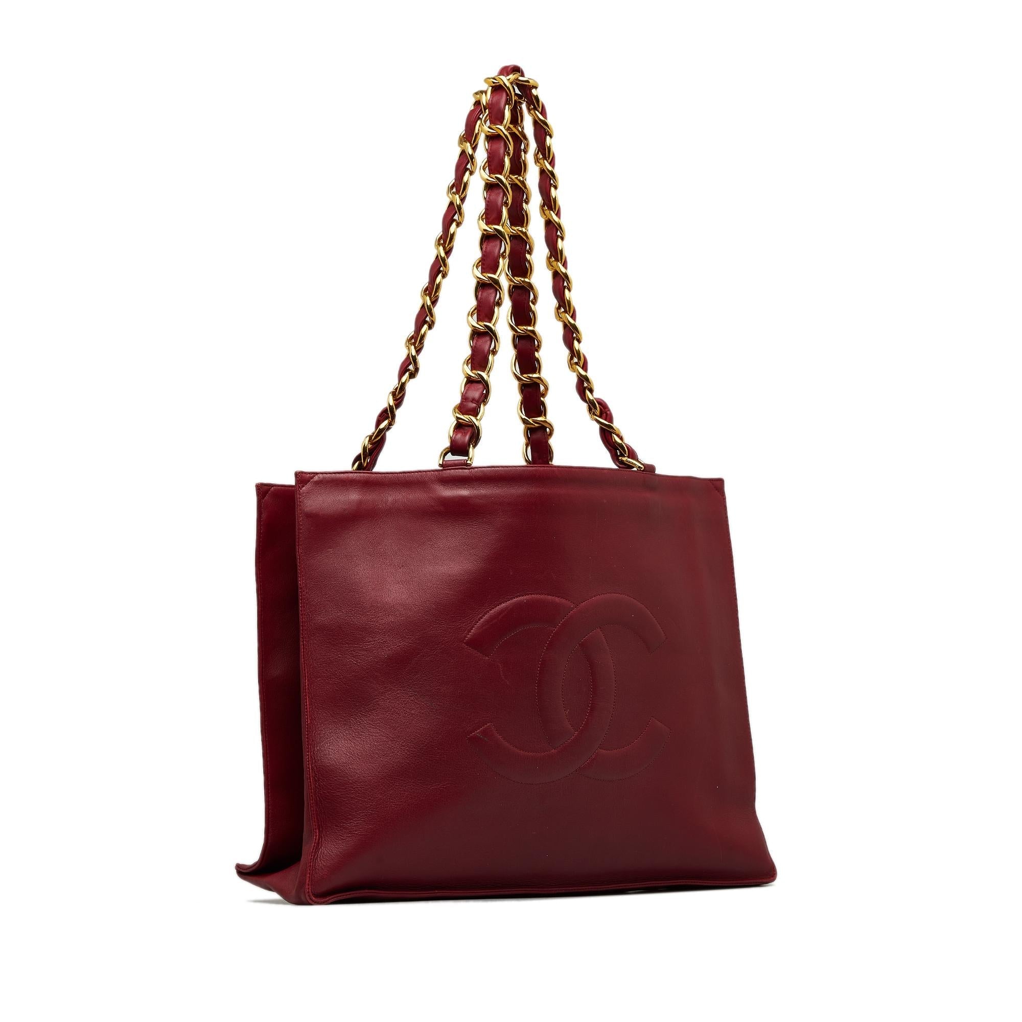Chanel CC Lambskin Tote Bag (SHG-Q3lcmX)