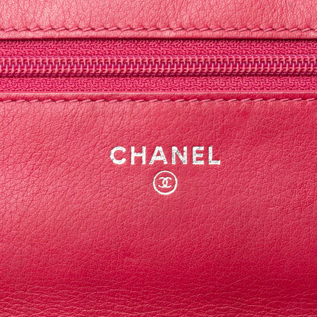 Chanel CC Lambskin Wild Stitch Wallet on Chain