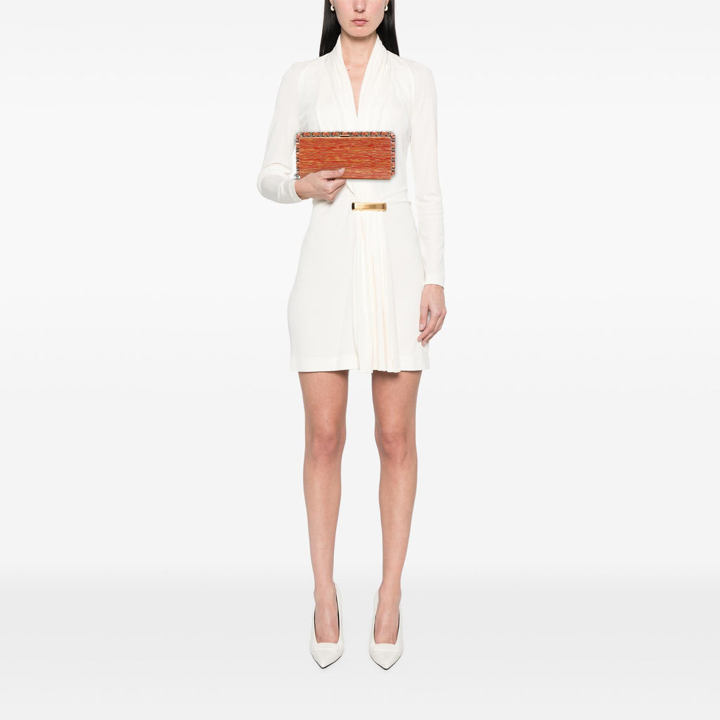 Chanel CC Patent Striped Chain Around Clutch