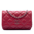 Chanel CC Quilted Calfskin Double Stitch Hamptons Wallet on Chain