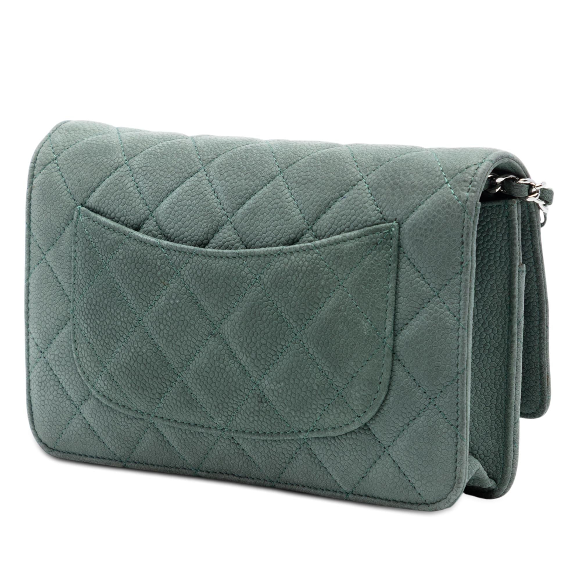 Chanel CC Quilted Caviar Wallet on Chain