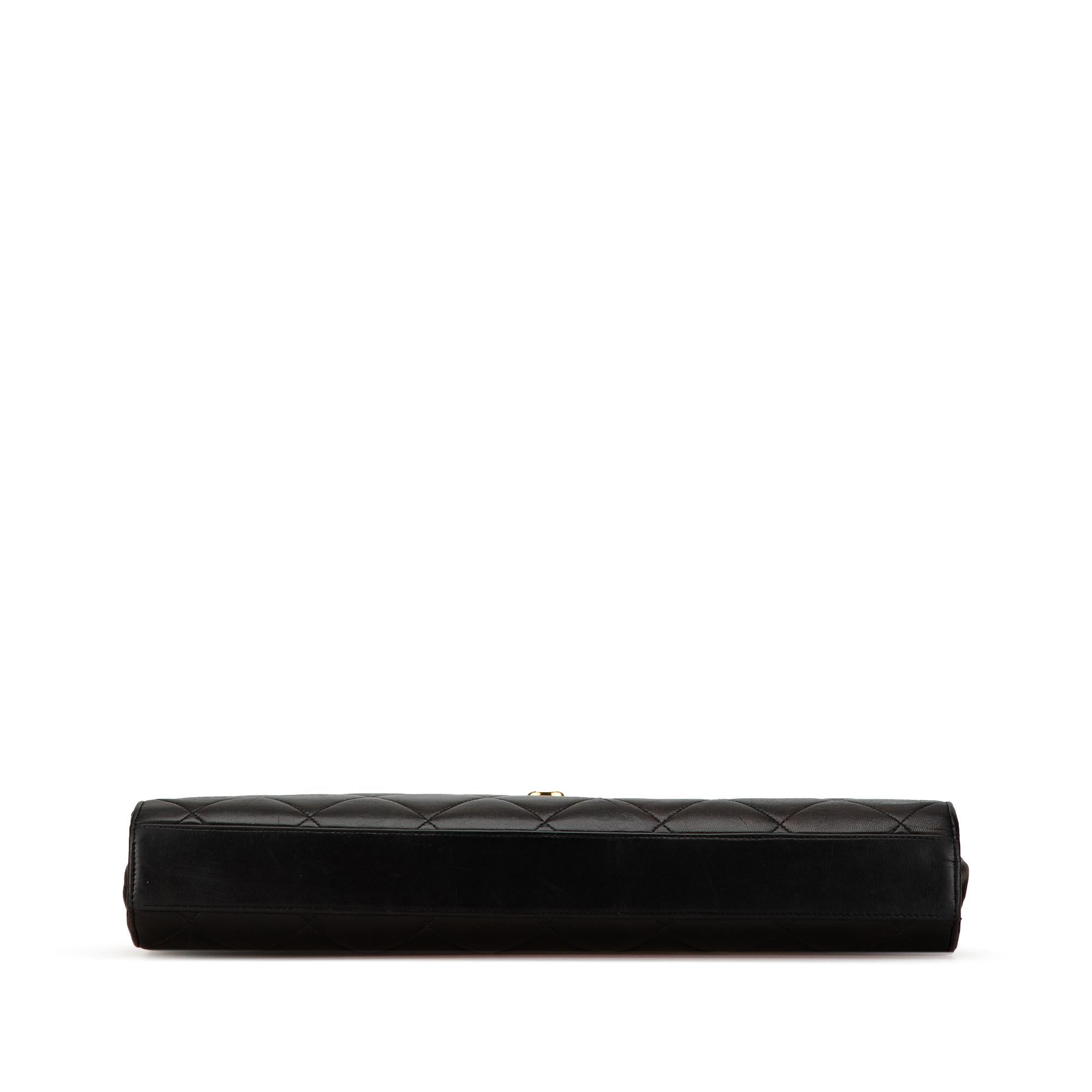 Chanel CC Quilted Lambskin Flap Briefcase (SHG-q0A6fi)