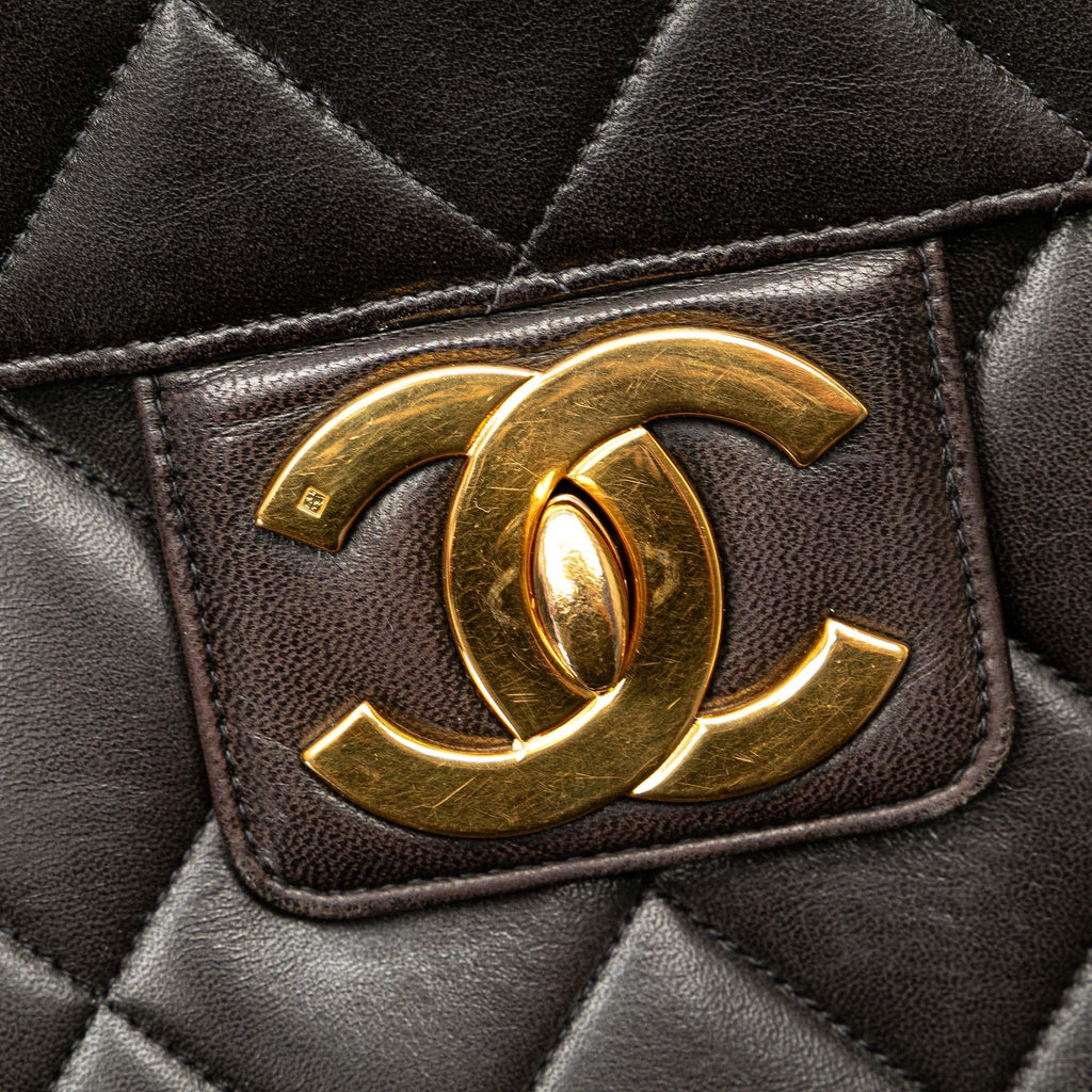 Chanel CC Quilted Lambskin Flap Briefcase (SHG-q0A6fi)