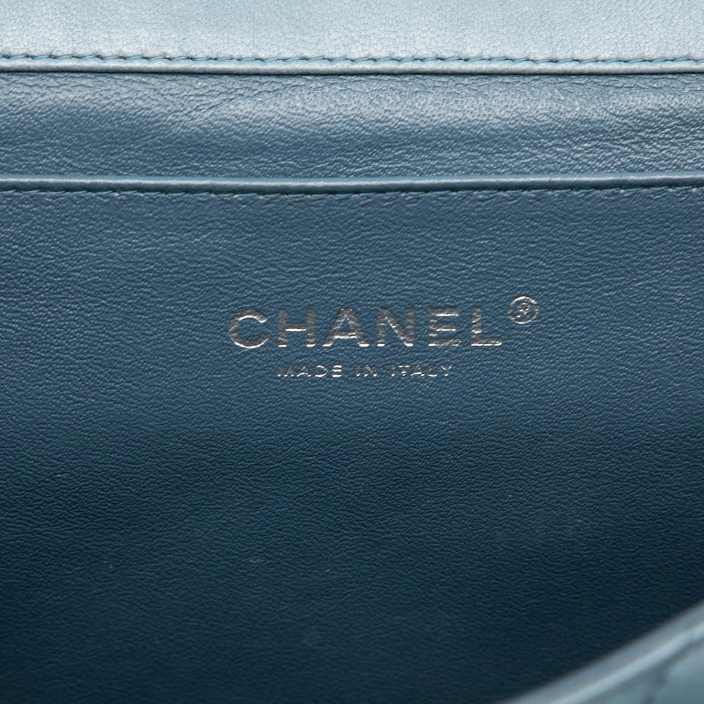 Chanel CC Quilted Lambskin Flap Clutch with Chain