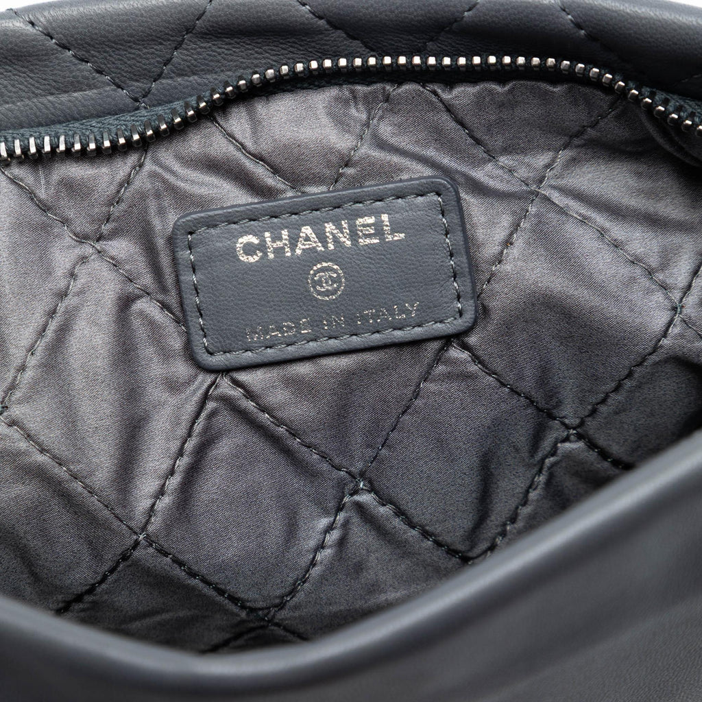 Chanel CC Quilted Lambskin Foldover Clutch