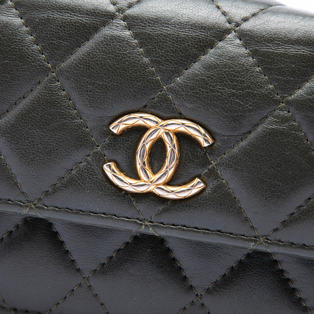 Chanel CC Quilted Lambskin Pillow Crush Flap Phone Holder with Chain