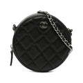 Chanel CC Quilted Lambskin Round Clutch with Chain (SHG-s7cHe2)