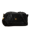 Chanel CC Quilted Lambskin Tassel Crossbody