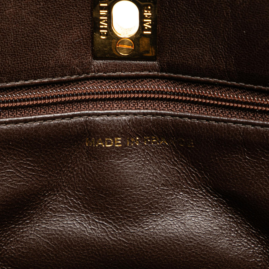 Chanel CC Quilted Lambskin Turnlock Tote