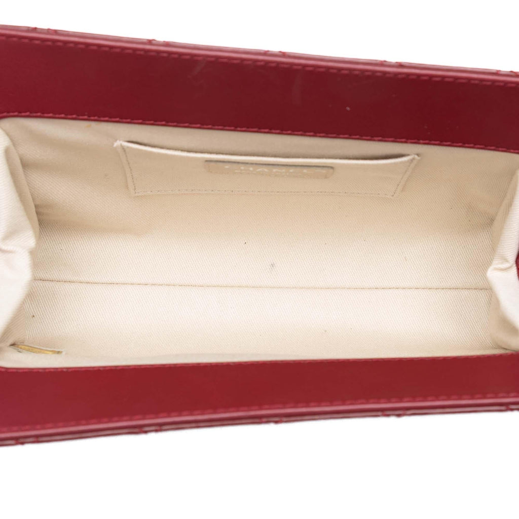 Chanel CC Quilted Patent Timeless Clutch