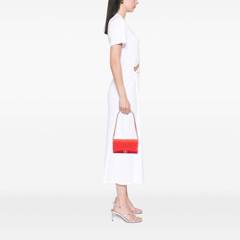 Chanel CC Quilted Velvet Single Flap