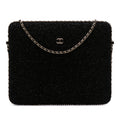 Chanel CC Tweed Chain Around Tablet Holder Crossbody