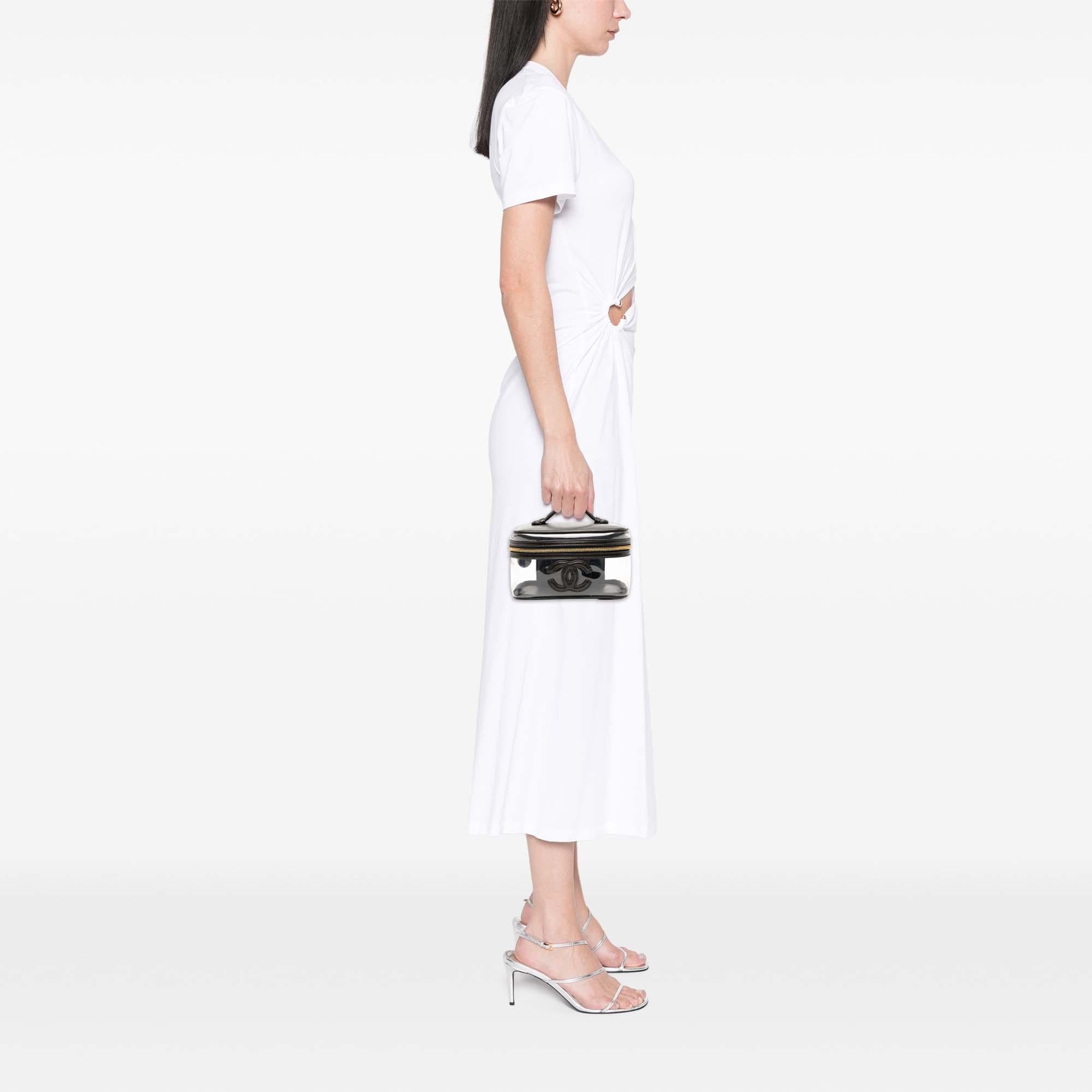 Chanel CC Vinyl and Calfskin Vanity Case