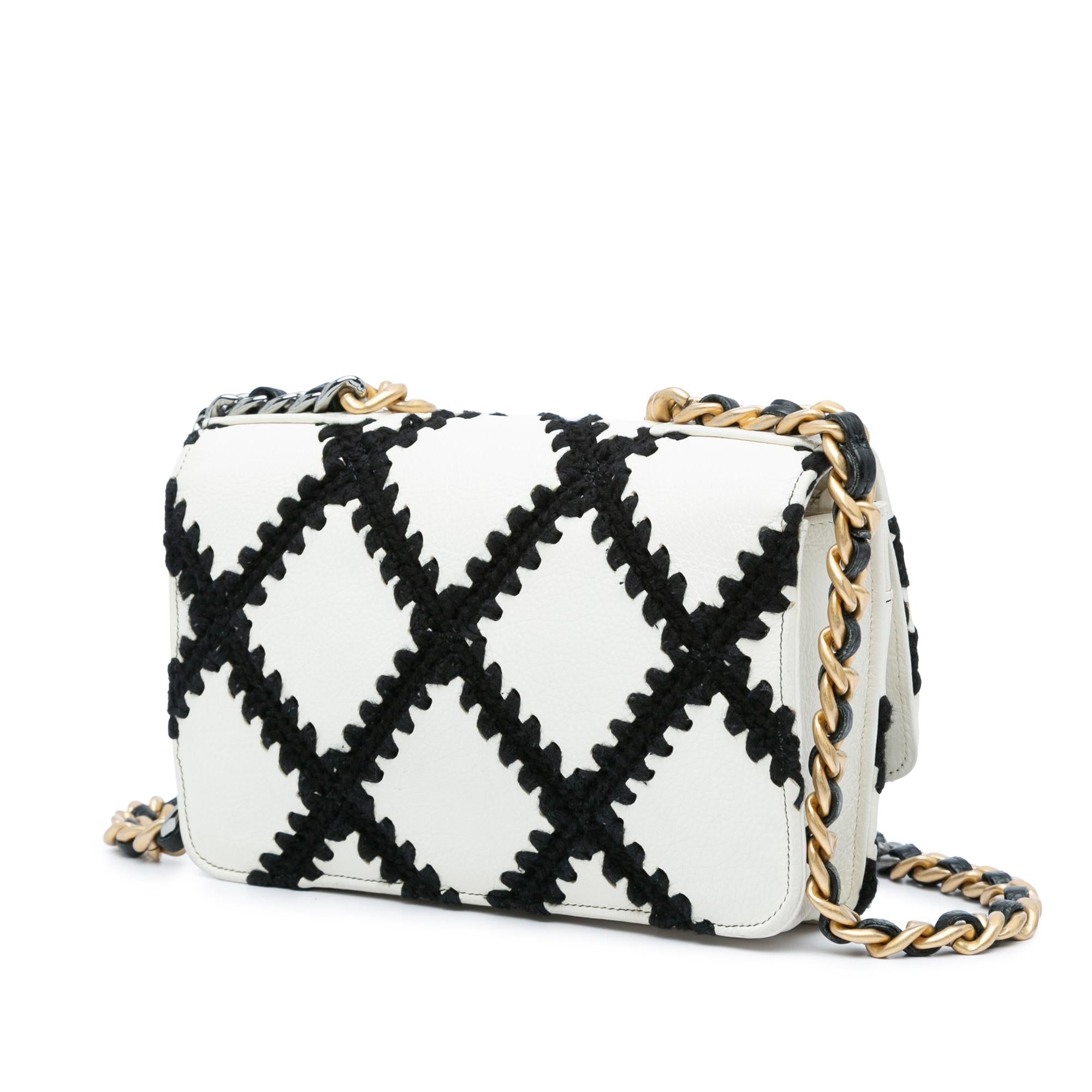 Chanel Calfskin Crochet 19 Wallet On Chain