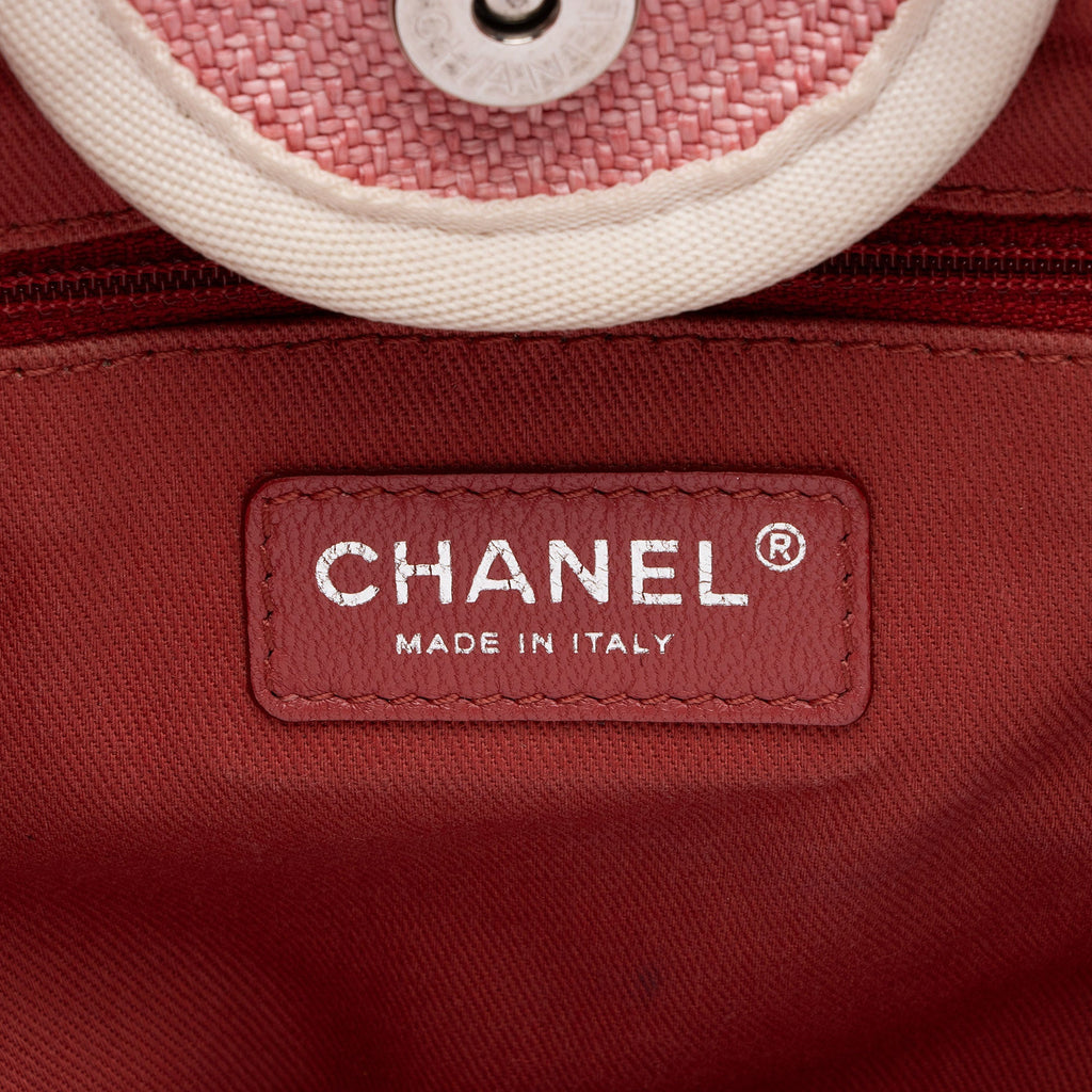 Chanel Woven Straw Deauville Medium Tote