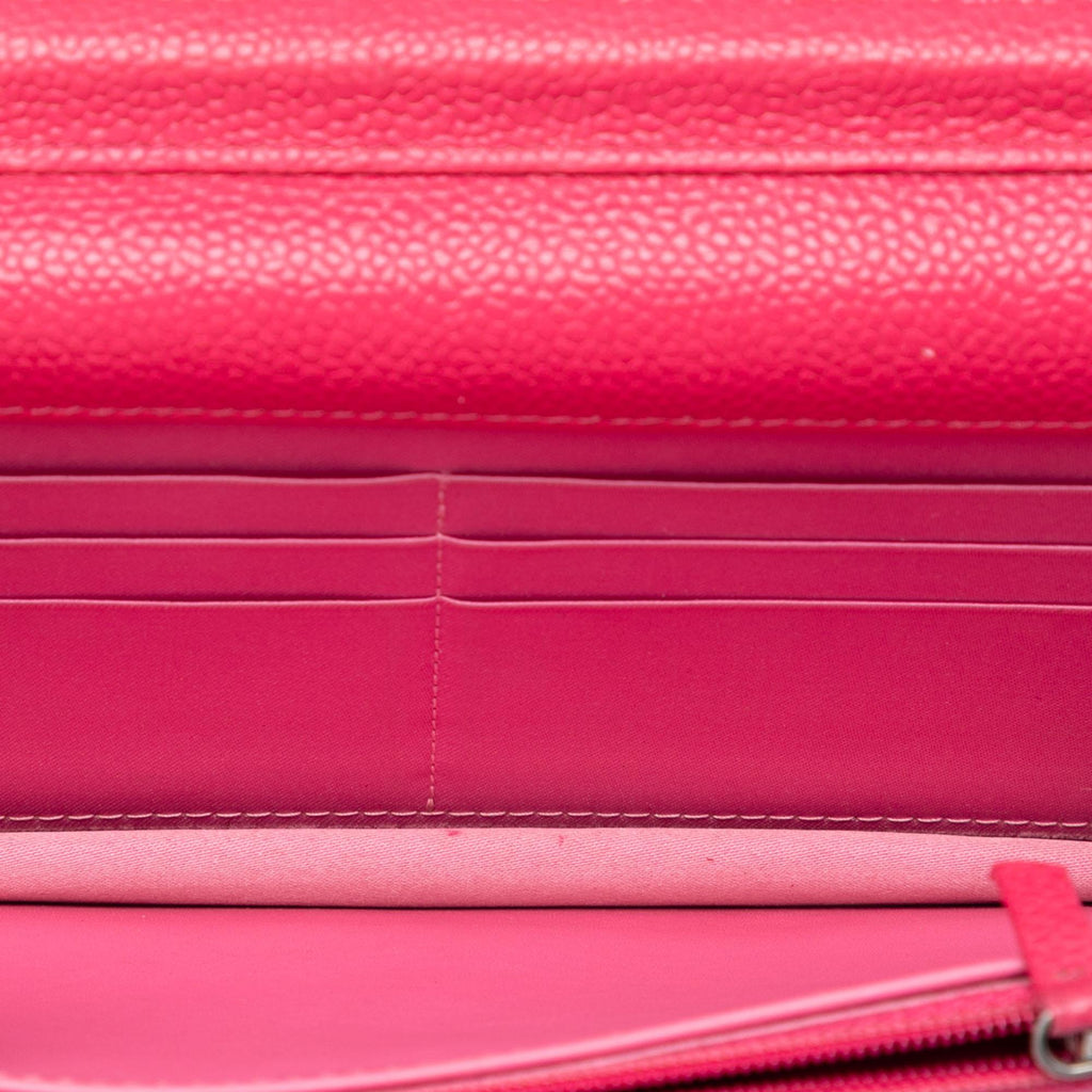 Chanel Caviar Bicolor CC Wallet On Chain