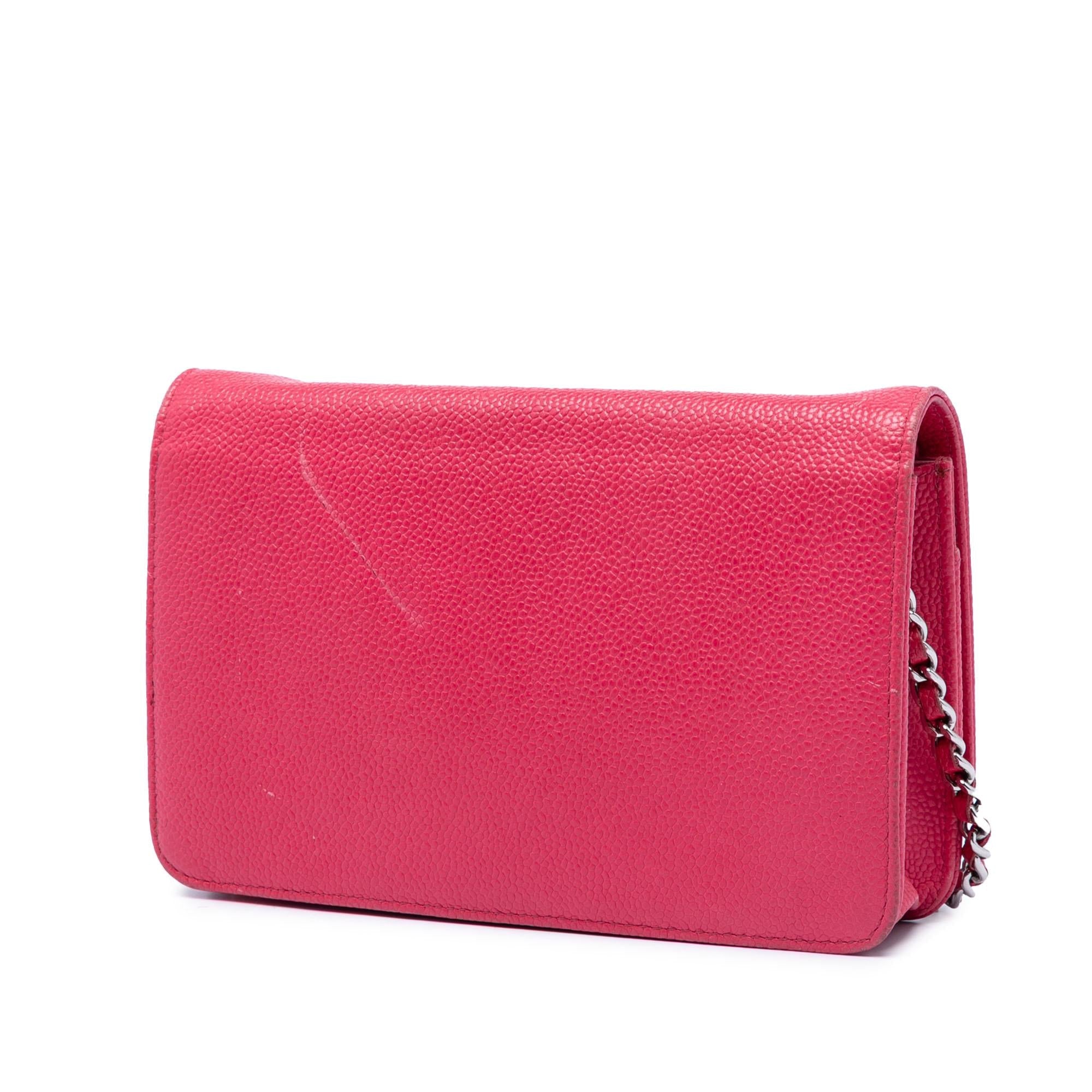 Chanel Caviar Bicolor CC Wallet On Chain
