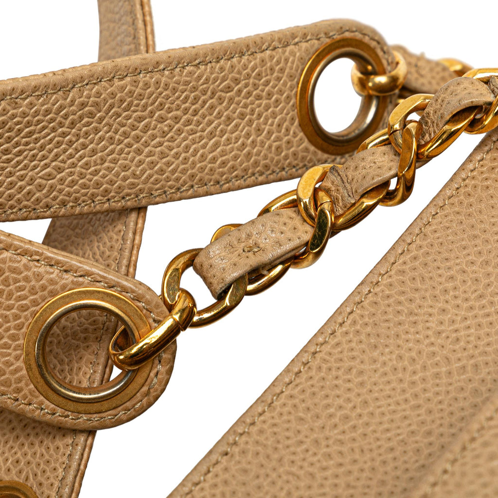 Chanel Caviar Front Pocket Chain Shoulder Bag (SHG-xhb7Aj)