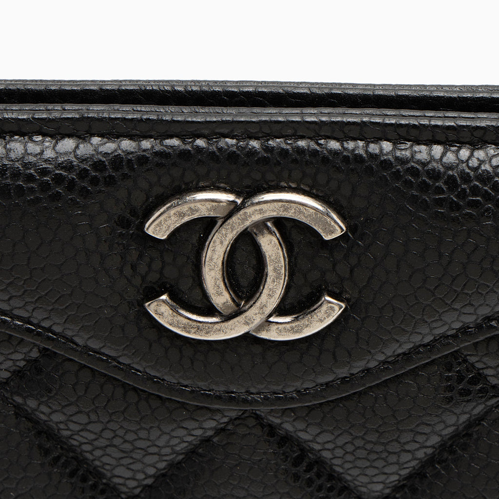 Chanel Caviar Leather CC Frame Clutch (SHF-sS7xNc)