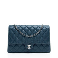 Chanel Caviar Leather Chain Flap Clutch