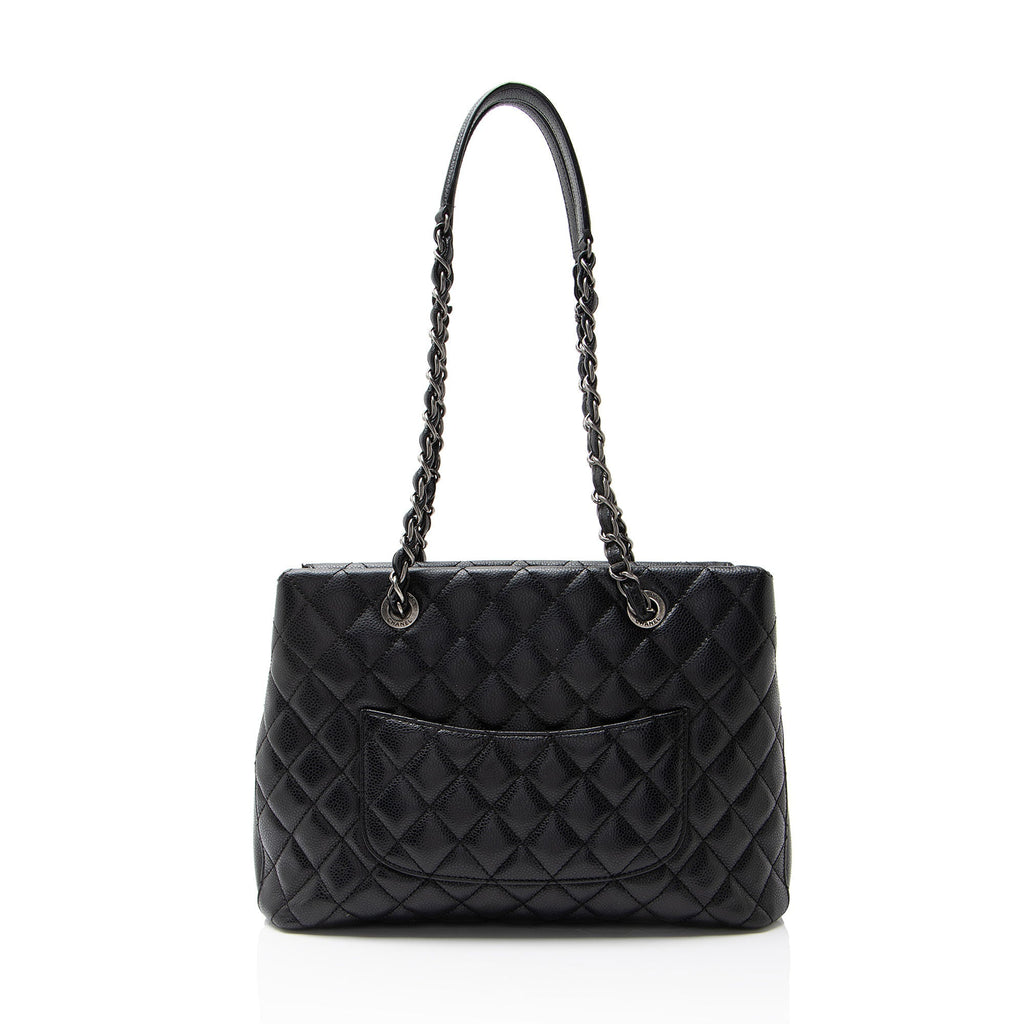 Chanel Caviar Leather City Small Shopping Tote