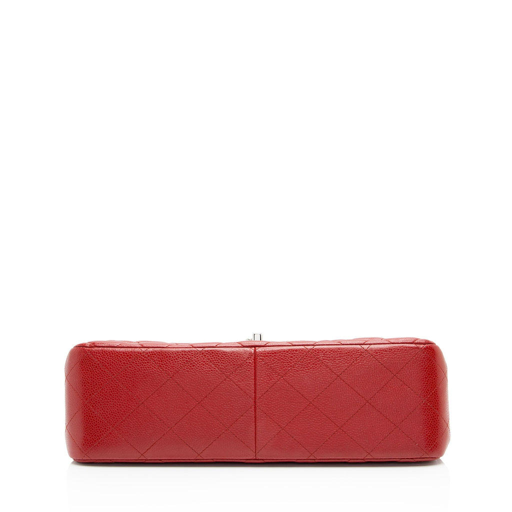 Chanel Caviar Leather Classic Jumbo Double Flap Bag (SHF-SJeAZK)