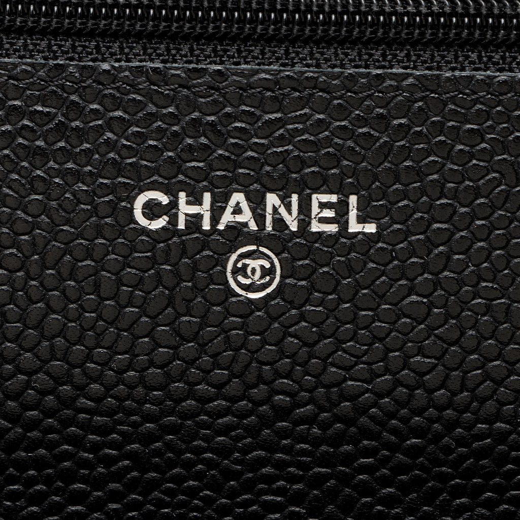 Chanel Caviar Leather Classic Wallet on Chain