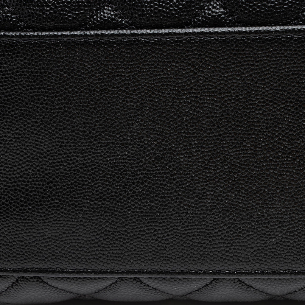 Chanel Caviar Leather Coco Top Handle Medium Flap Bag (SHF-xxvlCu)