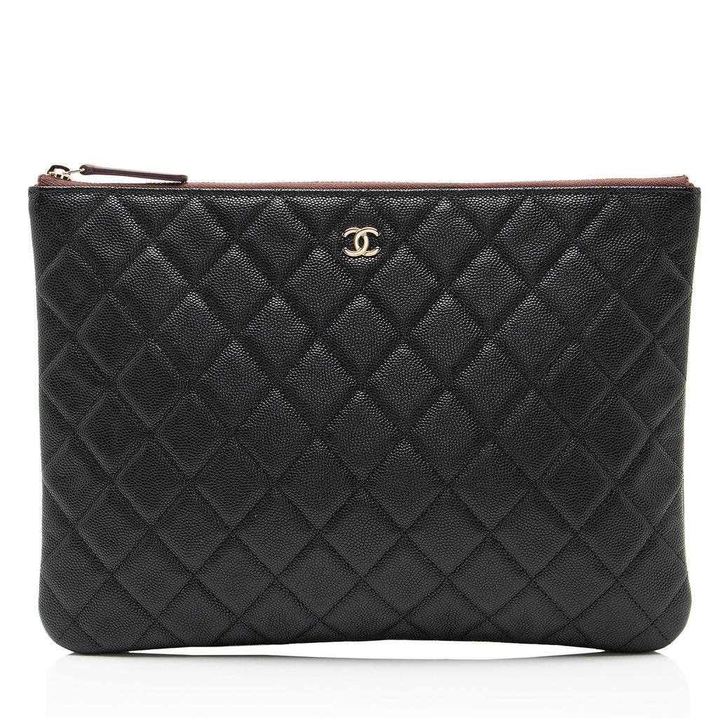 Chanel Caviar Leather Classic Zipped Pouch