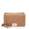 Chanel Caviar Leather Old Medium Boy Bag