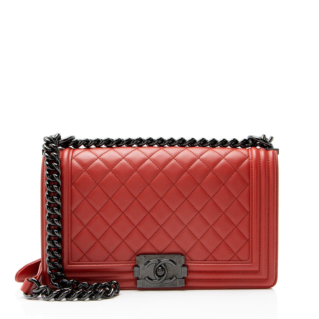 Chanel Caviar Leather Old Medium Boy Bag