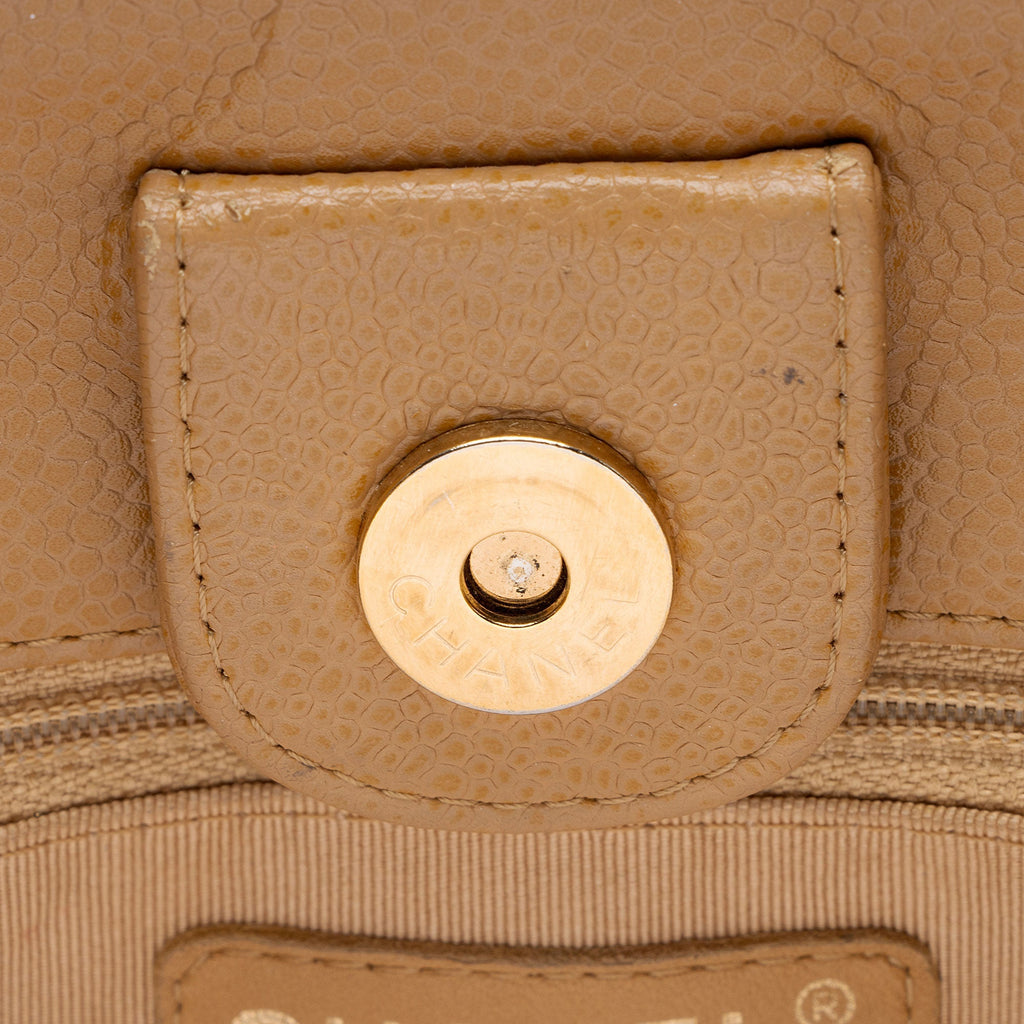 Chanel Caviar Leather Petite Shopping Tote
