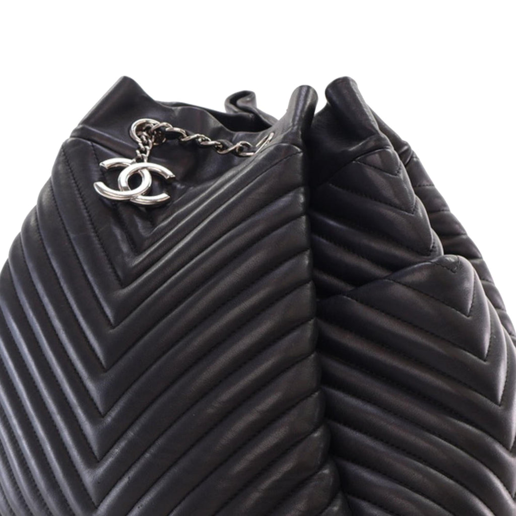 Chanel Chevron Calfskin Urban Spirit Bucket Bag