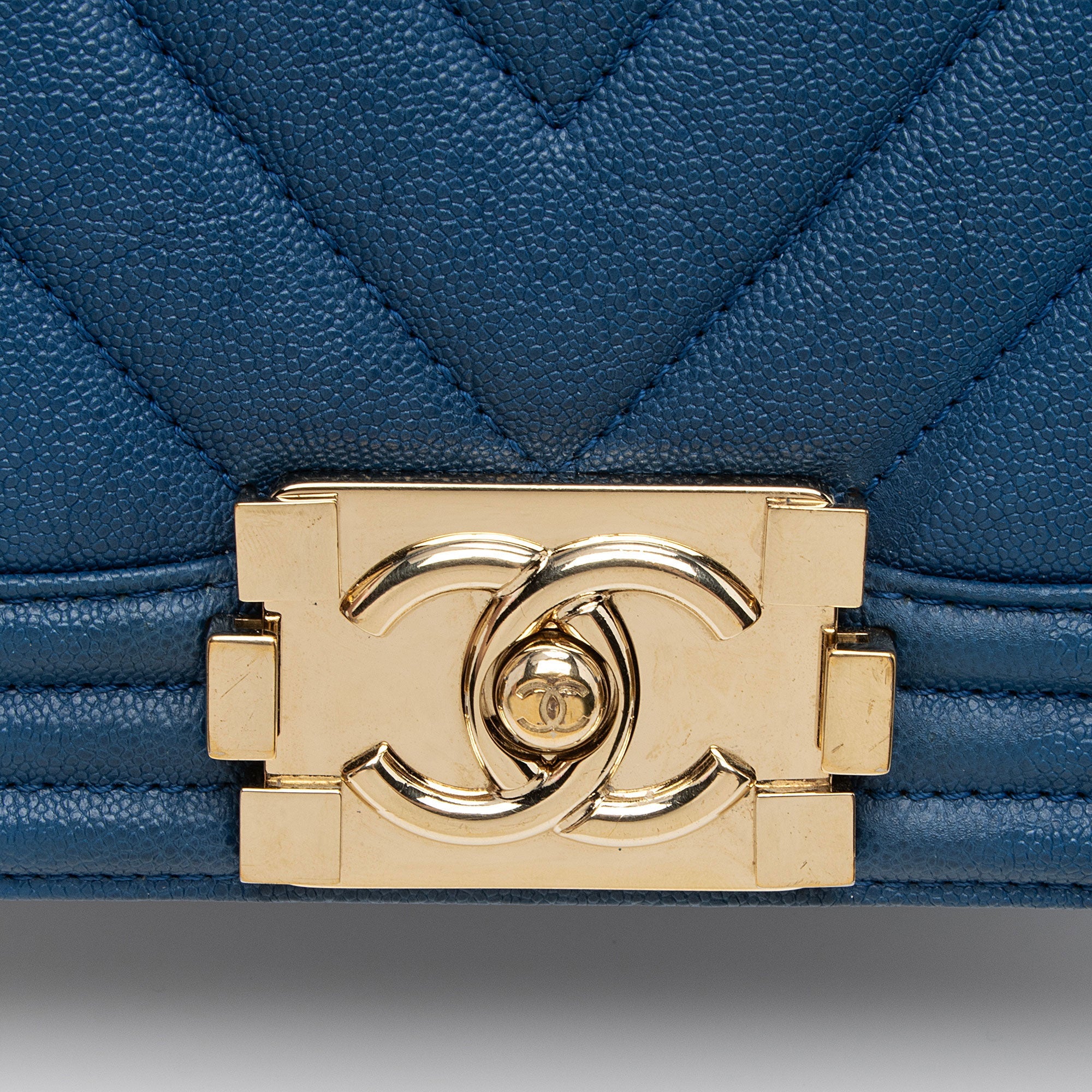 Chanel Chevron Caviar Leather Small Boy Bag