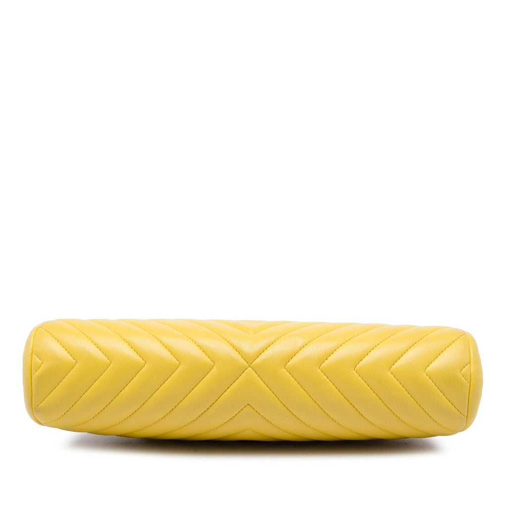 Chanel Chevron Lambskin Kisslock Clutch