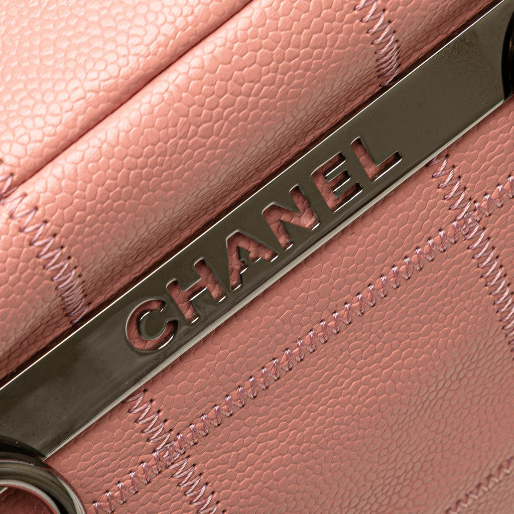 Chanel Choco Bar Caviar Shoulder Bag