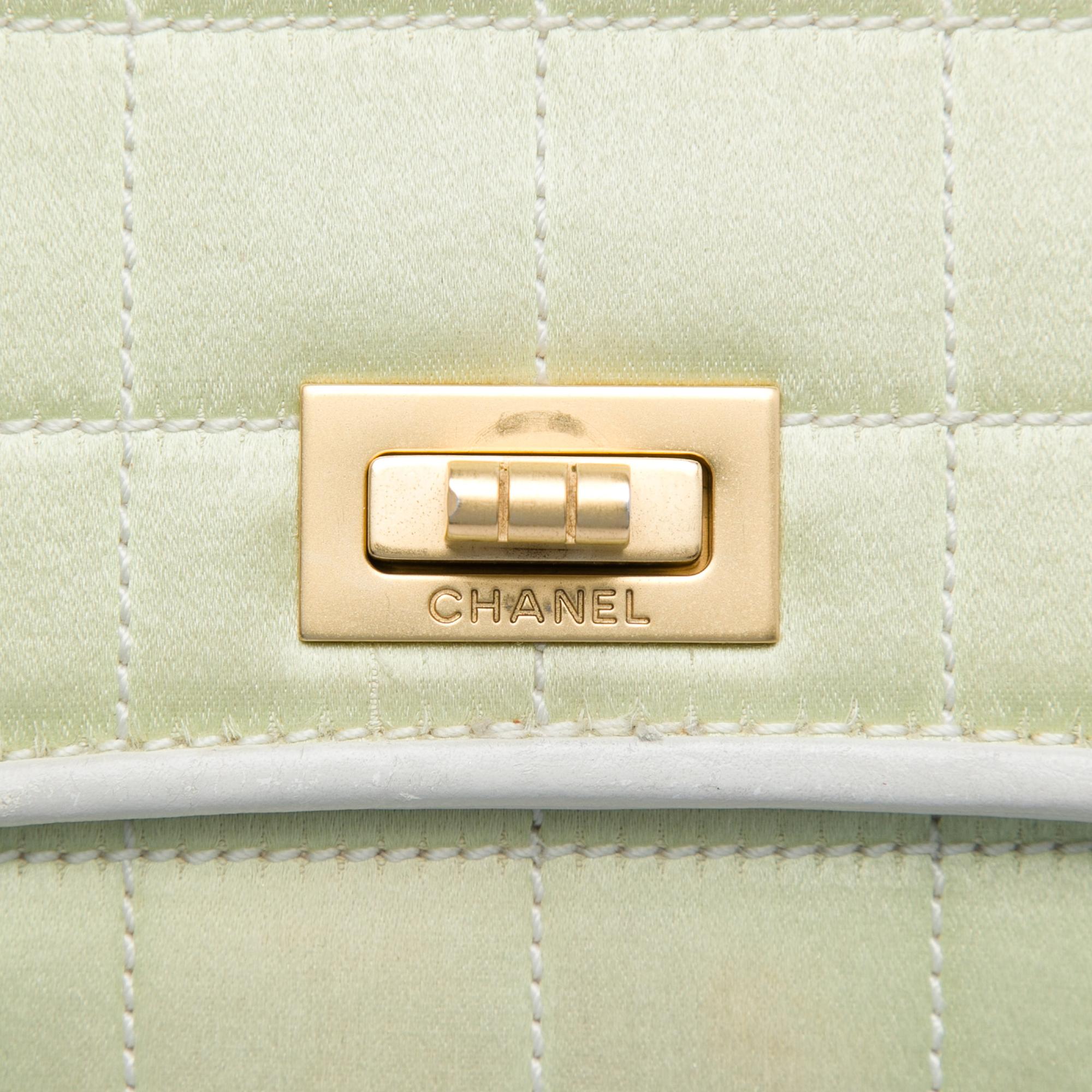 Chanel Chocolate Bar Satin Reissue 2.55 Single Flap