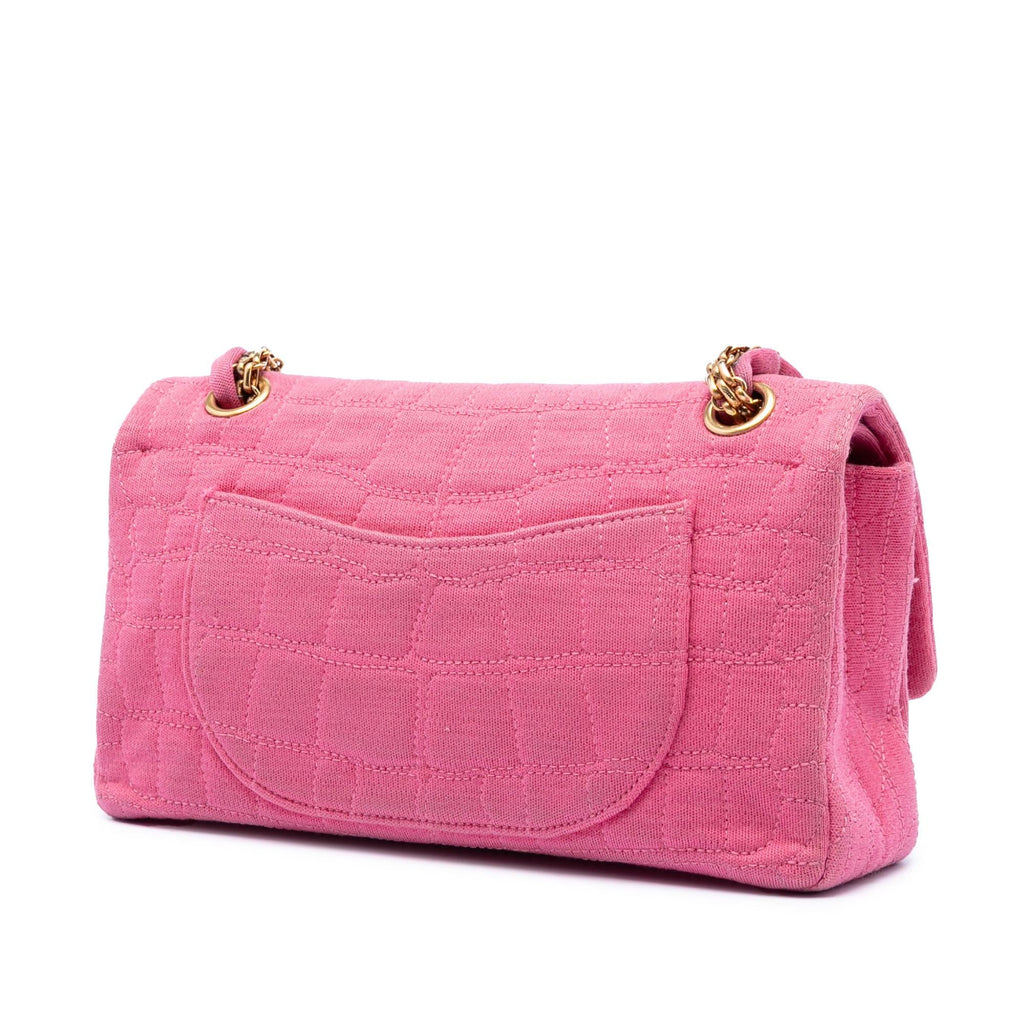 Chanel Croc Quilted Jersey Reissue 2.55 Double Flap 225