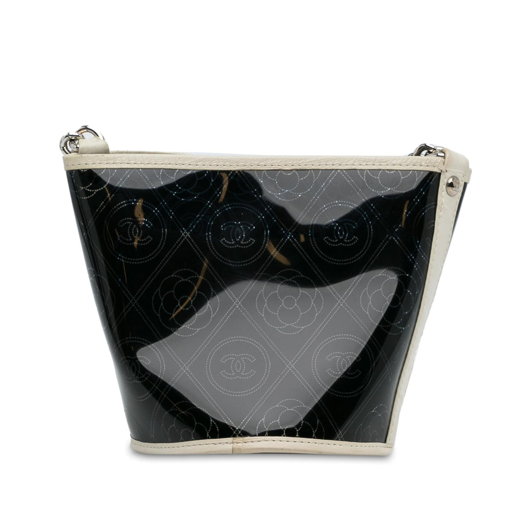Chanel Crumpled Calfskin PVC Camellia Bucket (SHG-gZFHoM)