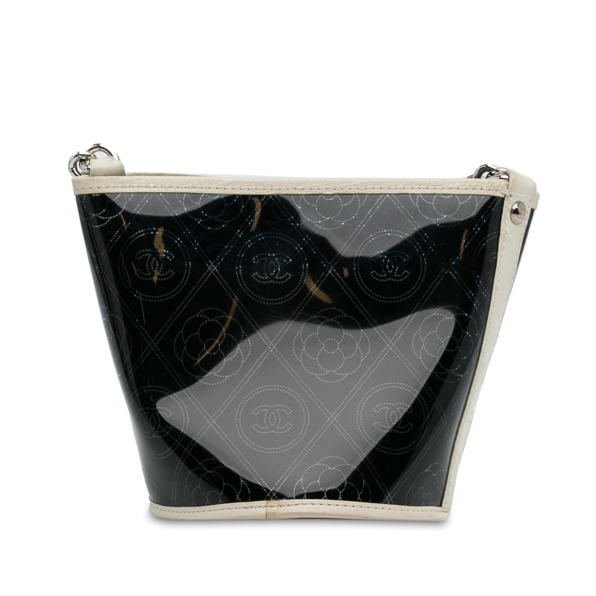 Chanel Crumpled Calfskin PVC Camellia Bucket (SHG-W4bgBM)