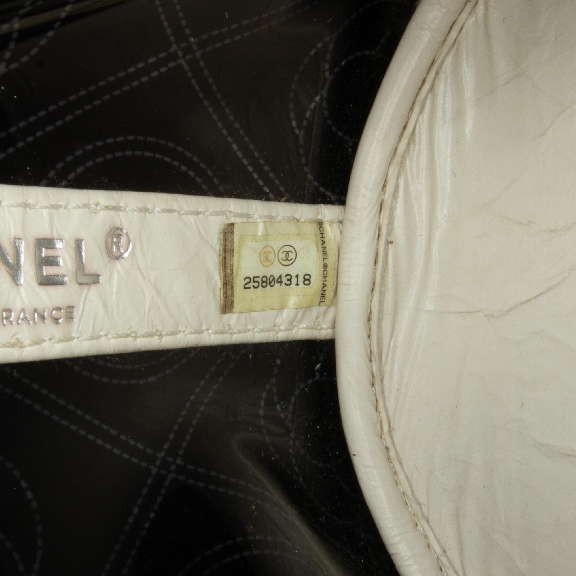 Chanel Crumpled Calfskin PVC Camellia Bucket (SHG-W4bgBM)
