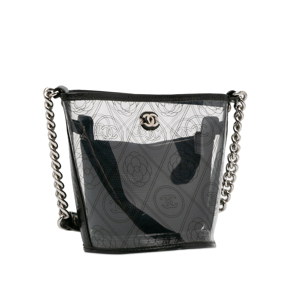 Chanel Crumpled Calfskin PVC Camellia Bucket (SHG-i0Pshh)