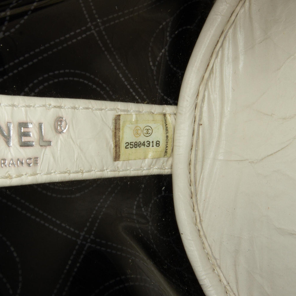 Chanel Crumpled Calfskin PVC Camellia Bucket (SHG-Z2KcYy)