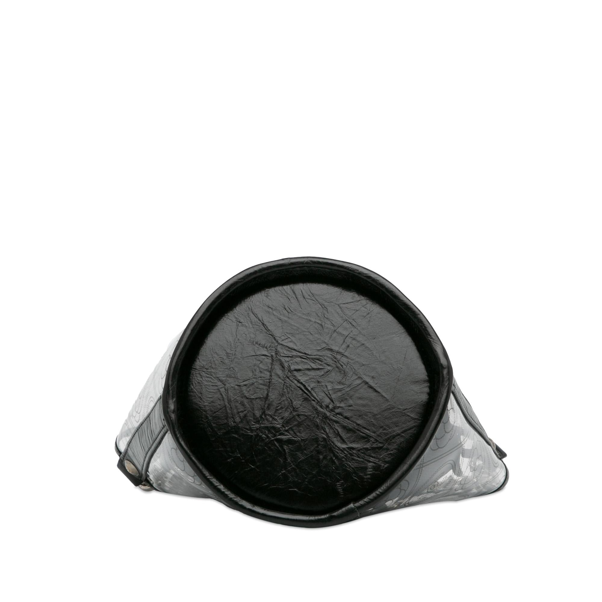 Chanel Crumpled Calfskin PVC Camellia Bucket (SHG-MQacNp)