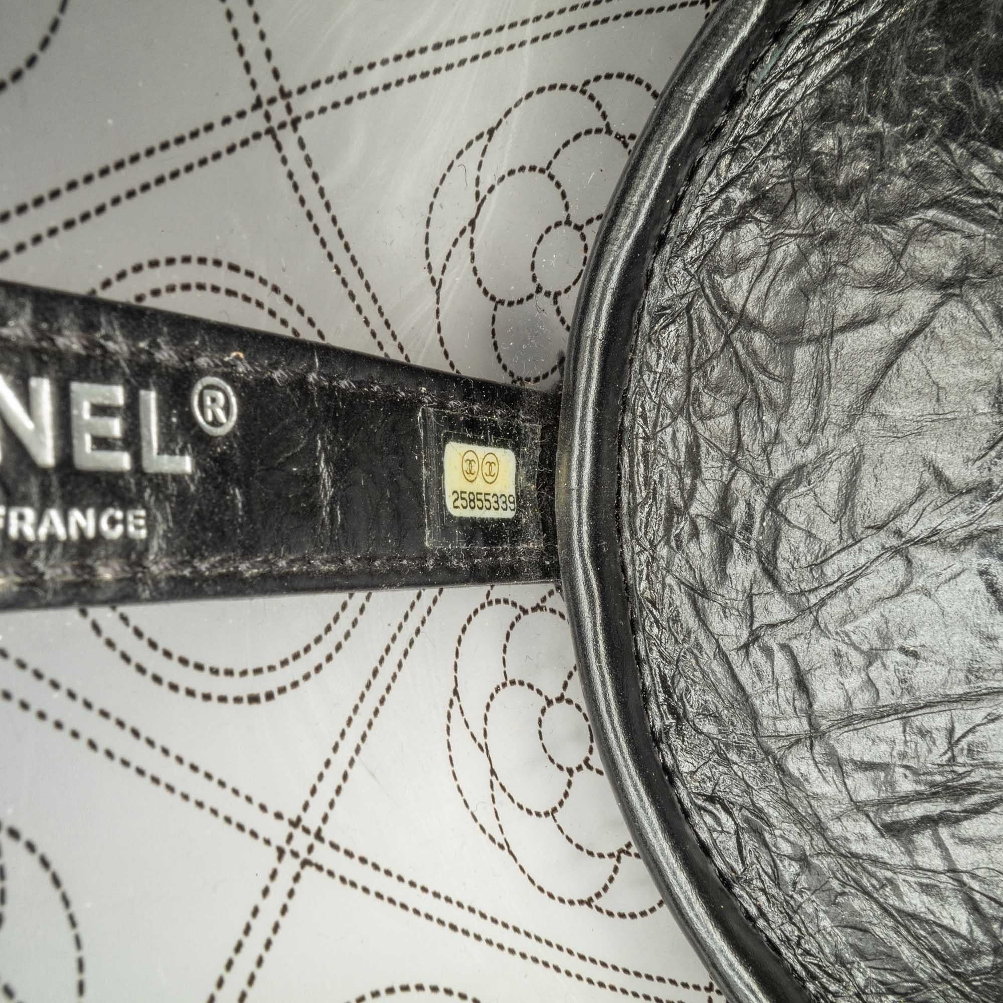 Chanel Crumpled Calfskin PVC Camellia Bucket
