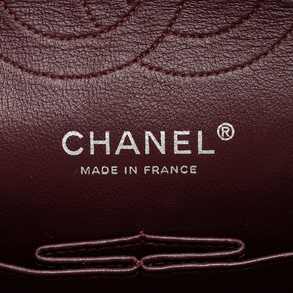 Chanel Crumpled Patent Leather Classic Medium Double Flap Bag