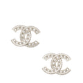 Chanel Crystal CC Stud Earrings