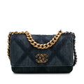 Chanel Denim 19 Flap Wallet On Chain